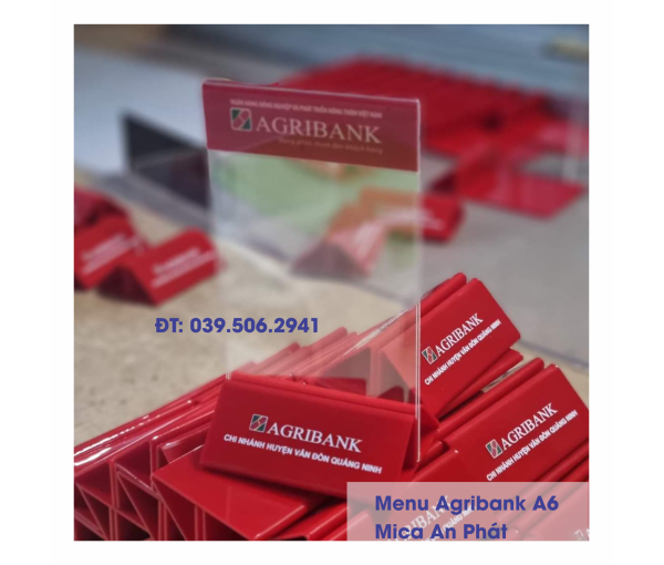 Menu Mica để bàn A4, A5, A6  giá rẻ tại khu vực Miền Bắc