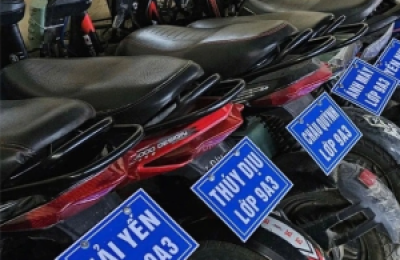 Biển số xe đạp điện học sinh